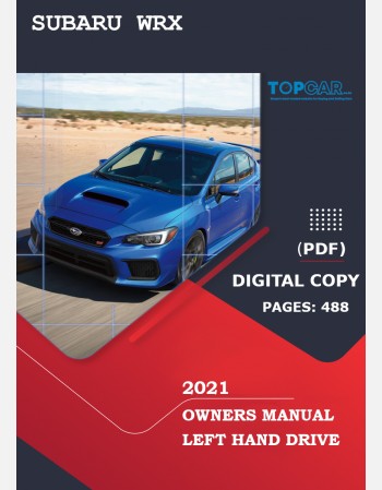 subaru wrx 2021 owners manual